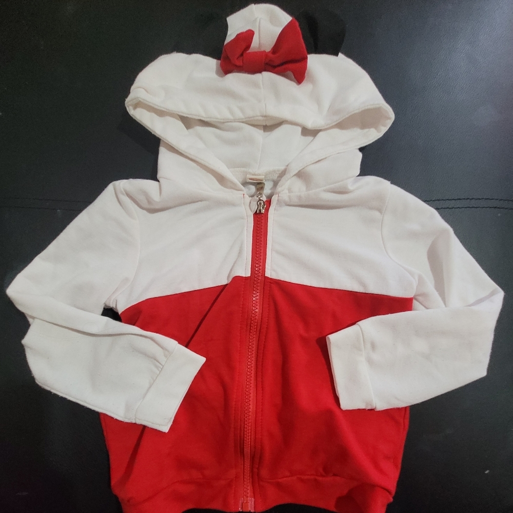 Girl's Mini Mouse light weight hooded jacket